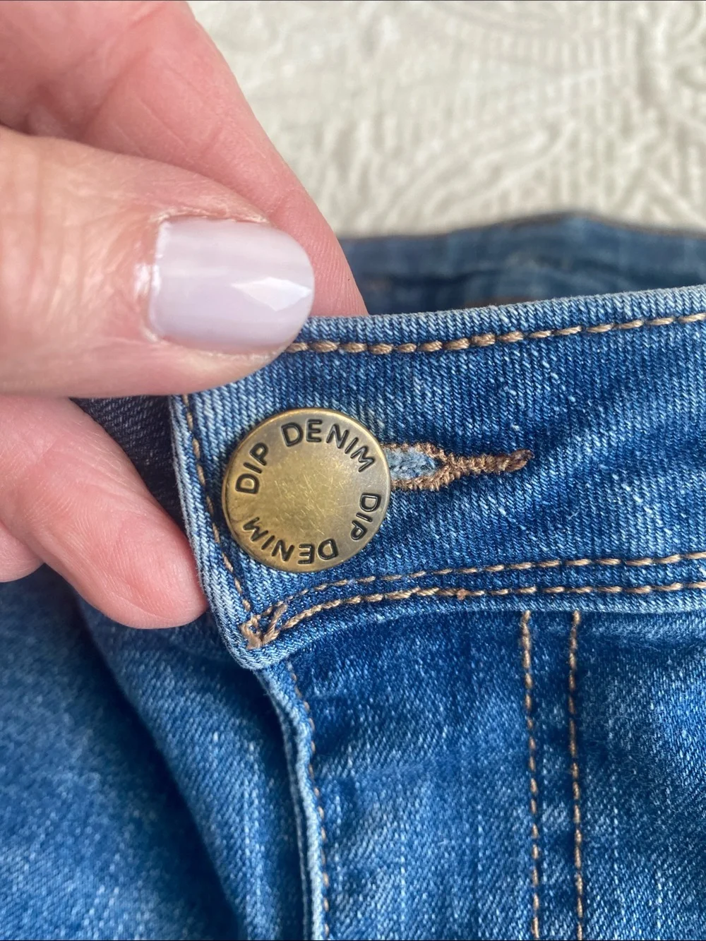 Dip Demim Slim High-Rise Women's Jeans in Medium Blue Sz 6 - Picture 9 of 13